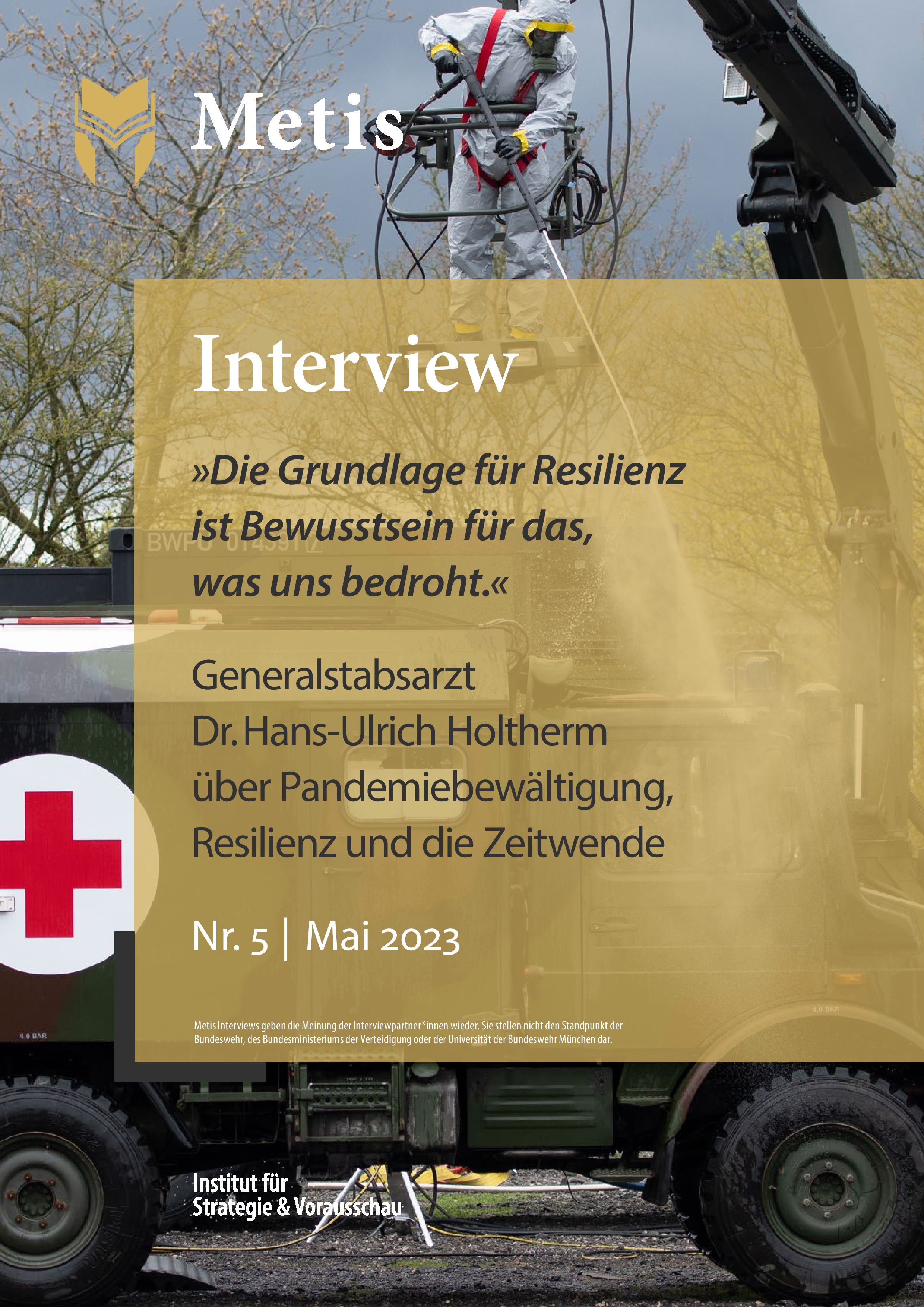 »Die Grundlage für Resilienz ist Bewusstsein für das, was uns bedroht.«